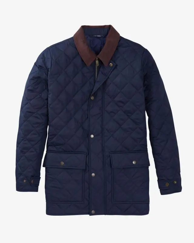 Cotton Traders Quilted Jacket in Blue, 100% Polyester