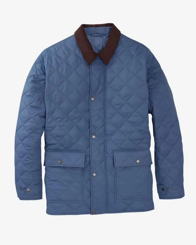 Cotton Traders Quilted Jacket in Blue, 100% Polyester