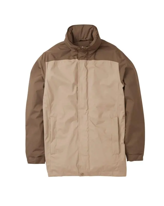 Cotton Traders Panelled Waterproof Jacket in Beige, 100% Polyester