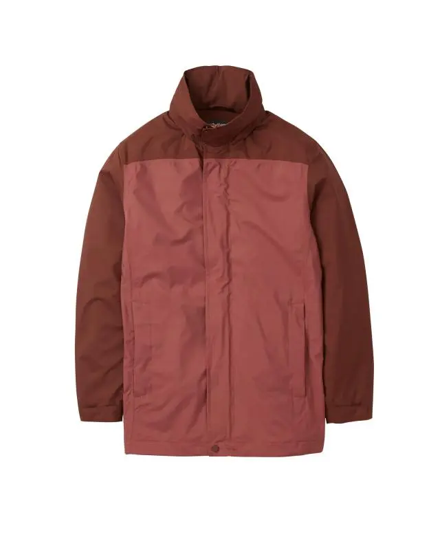 Cotton Traders Panelled Waterproof Jacket in Red, 100% Polyester