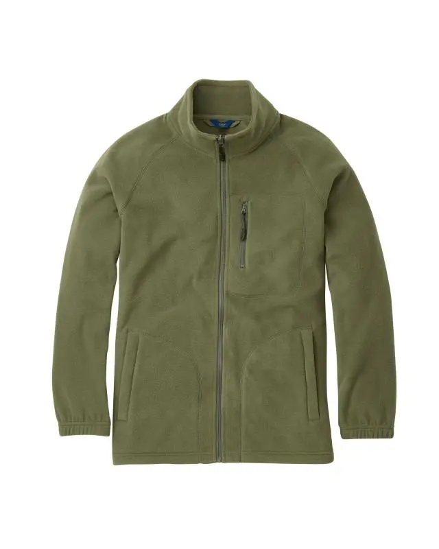 Cotton Traders Fleece Zip Through Jacket in Green, 100% Polyester