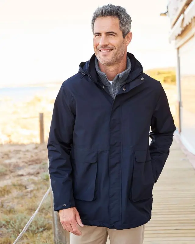 Cotton Traders Waterproof Jacket in Blue, 100% Polyester