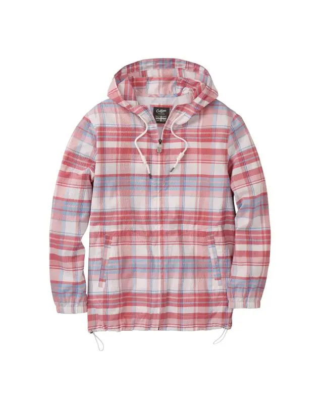 Cotton Traders Seersucker Jacket in Red, Cotton/Polyester