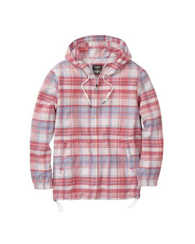 Cotton Traders Seersucker Jacket in Red, Cotton/Polyester