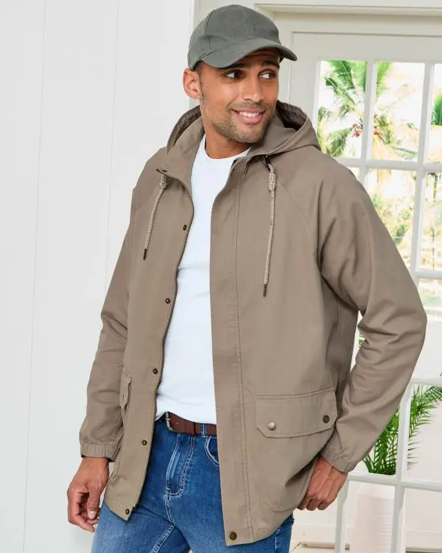 Cotton Traders Lightweight Jacket in Beige, 100% Cotton
