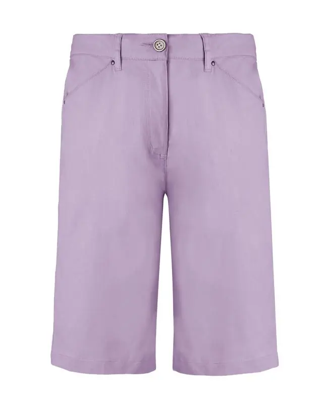 Cotton Traders Women's Classic Chino Shorts in Purple, Cotton/Elastane