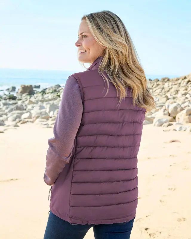 Cotton Traders Padded Gilet in Purple, 100% Polyester