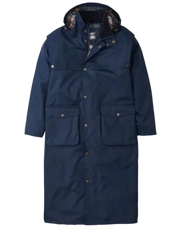 Cotton Traders Windermere Waterproof Coat 50" in Navy, 100% Polyester