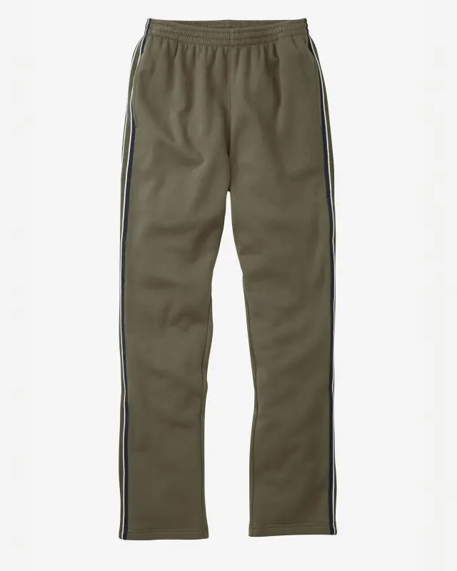 Cotton Traders Side Detail Jog Pants in Green, Cotton/Polyester