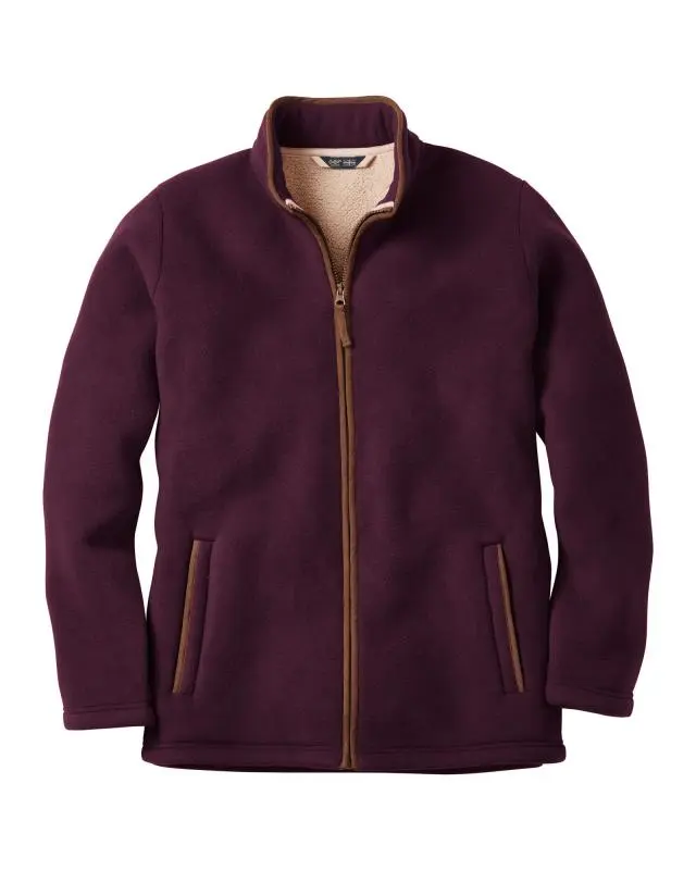 Cotton Traders Bonded Fleece Jacket in Brown, 100% Polyester