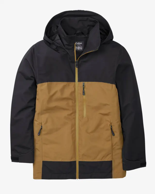 Cotton Traders Highland Waterproof Jacket in Yellow, 100% Polyester