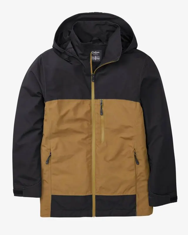 Cotton Traders Highland Waterproof Jacket in Yellow, 100% Polyester