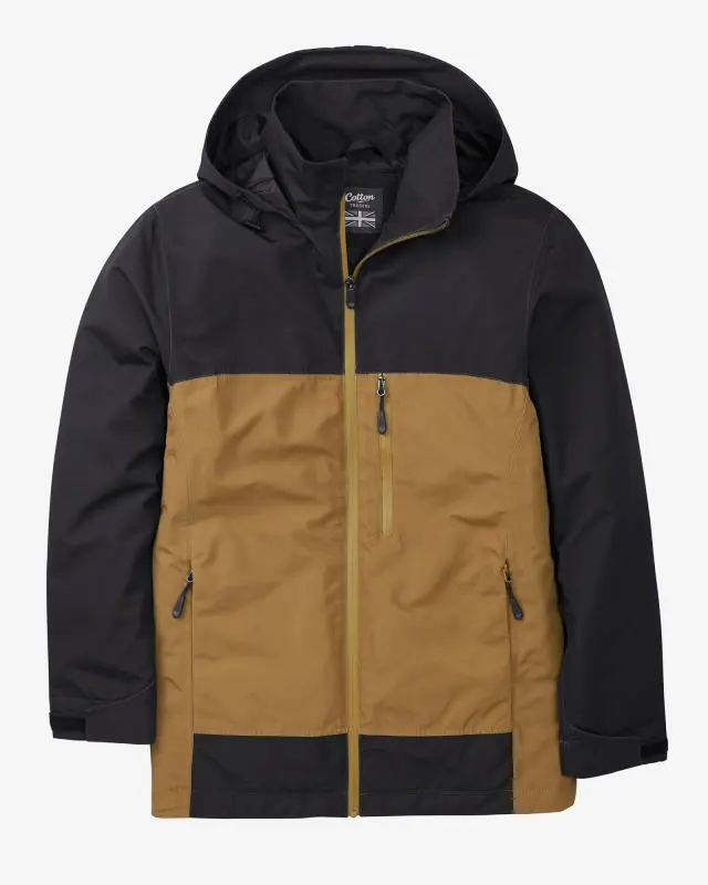 Cotton Traders Highland Waterproof Jacket in Yellow, 100% Polyester