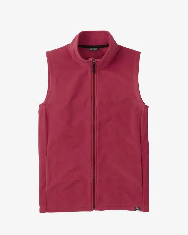 Cotton Traders Recycled Microfleece Gilet in Red, 100% Polyester