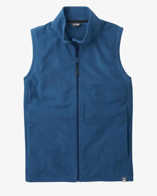 Cotton Traders Recycled Microfleece Gilet in Blue, 100% Polyester