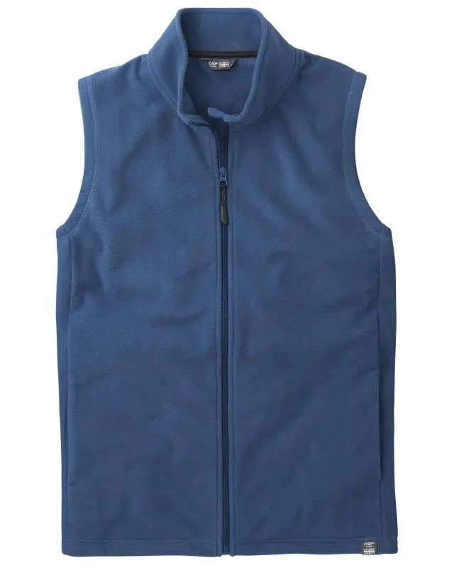 Cotton Traders Recycled Microfleece Gilet in Blue, 100% Polyester