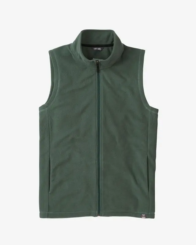 Cotton Traders Recycled Microfleece Gilet in Green, 100% Polyester