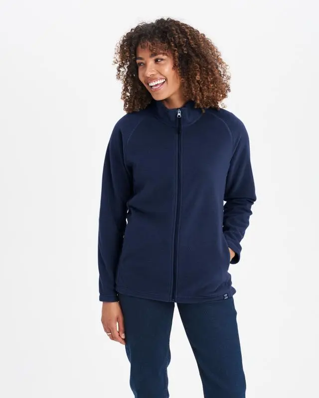 Cotton Traders Recycled Microfleece Jacket in Blue, 100% Polyester