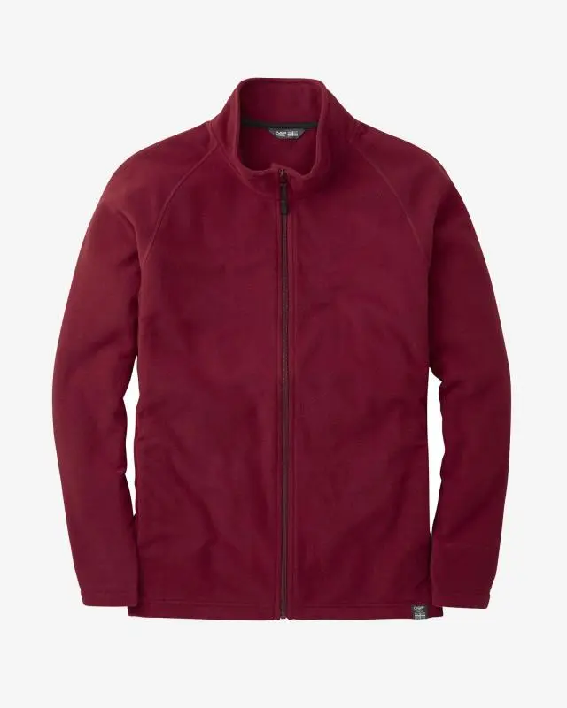 Cotton Traders Recycled Microfleece Jacket in Red, 100% Polyester