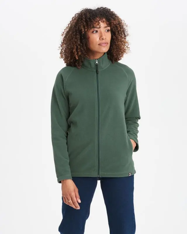 Cotton Traders Recycled Microfleece Jacket in Green, 100% Polyester