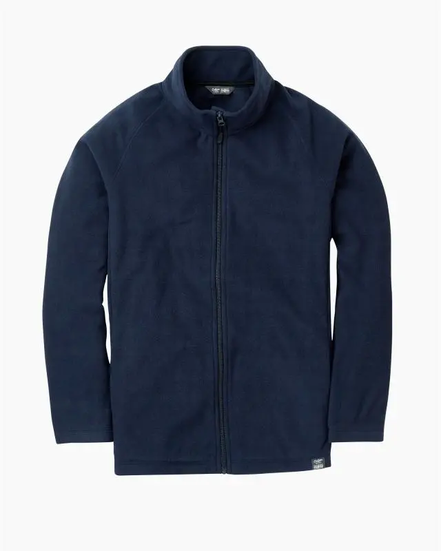 Cotton Traders Recycled Microfleece Jacket in Navy, 100% Polyester