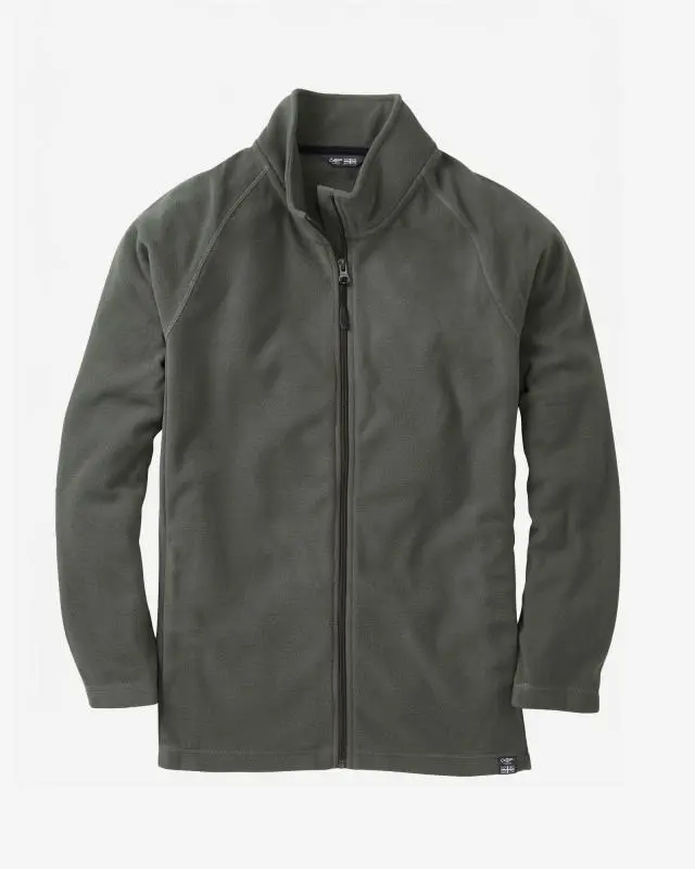 Cotton Traders Lightweight Microfleece Zip Through Jacket in Green, 100% Polyester