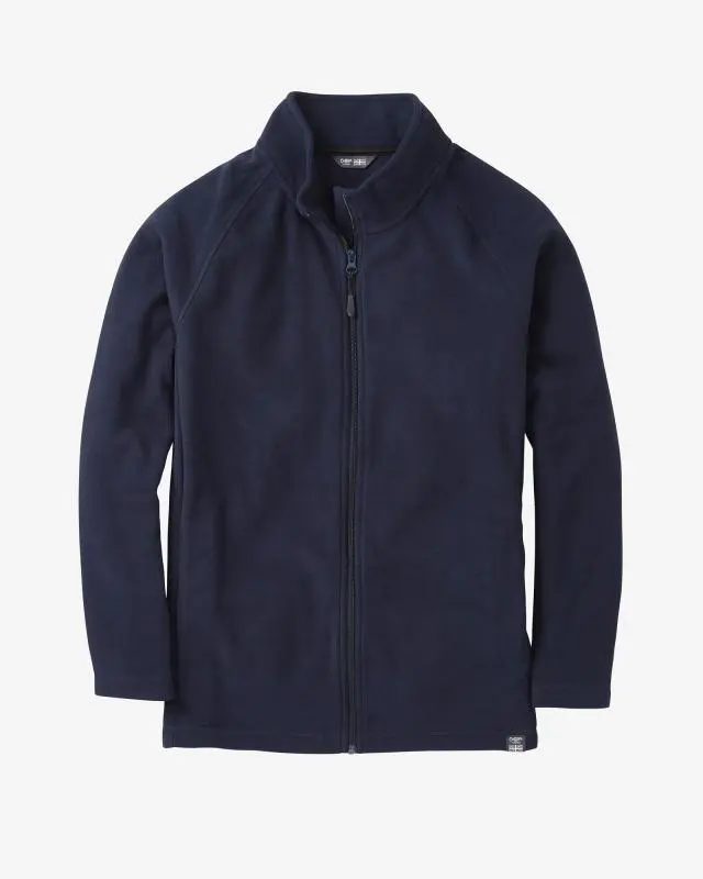 Cotton Traders Lightweight Microfleece Zip Through Jacket in Navy, 100% Polyester