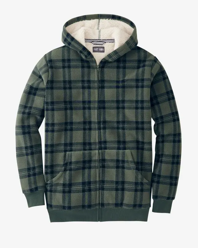 Cotton Traders Cosy Fleece Jacket in Green, 100% Polyester