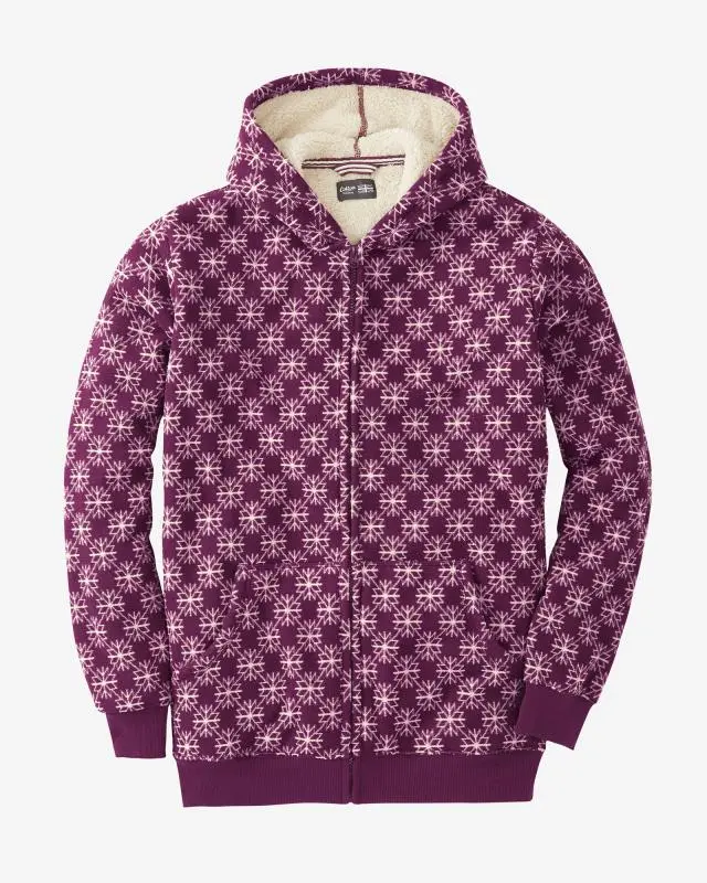 Cotton Traders Cosy Fleece Jacket in Red, 100% Polyester
