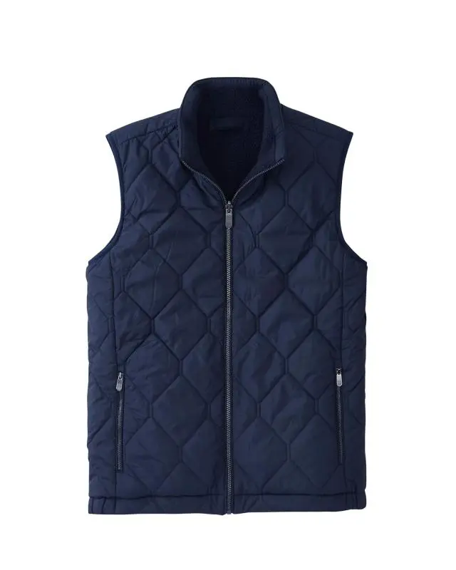 Cotton Traders Reversible Sherpa Gilet in Navy, 100% Polyester