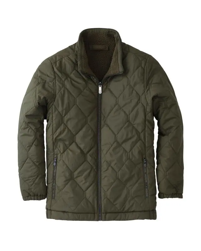 Cotton Traders Reversible Sherpa Jacket in Green, 100% Polyester