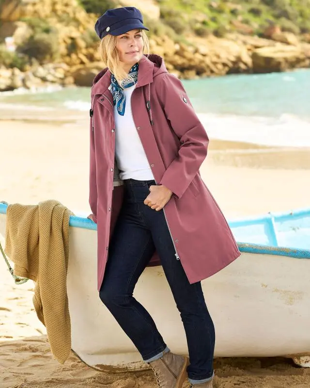 Cotton Traders Women's All Weather Jacket in Pink, 100% Polyester