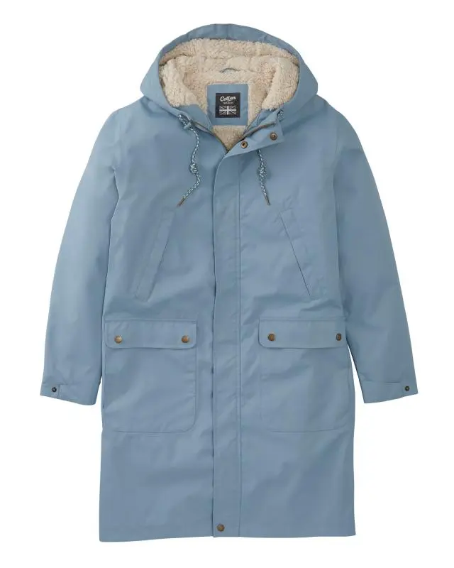 Cotton Traders Fleece Lined Moorland Jacket in Blue, 100% Polyester