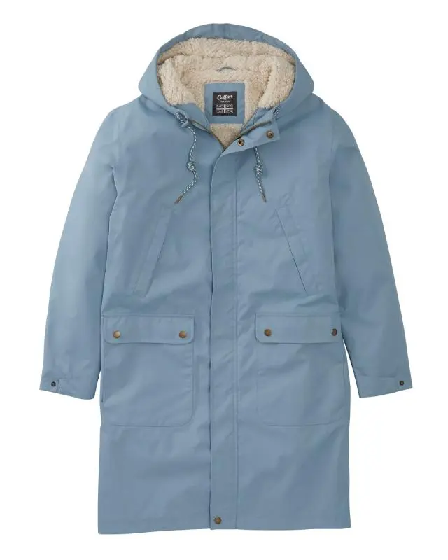 Cotton Traders Fleece Lined Moorland Jacket in Blue, 100% Polyester