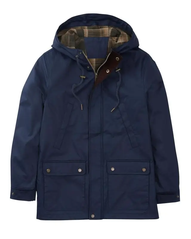 Cotton Traders Westwater Wax Look Jacket in Blue, 100% Cotton