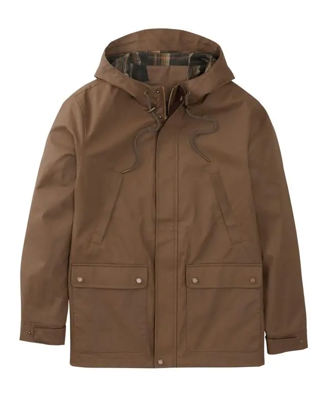 Cotton Traders Westwater Wax Look Jacket in Brown, 100% Cotton