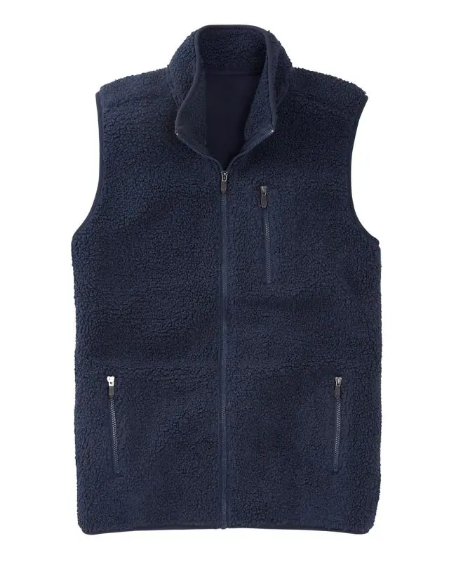Cotton Traders Sherpa Fleece Gilet in Blue, 100% Polyester