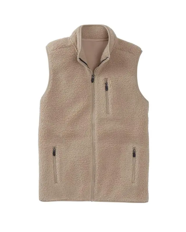 Cotton Traders Sherpa Fleece Gilet in Beige, 100% Polyester