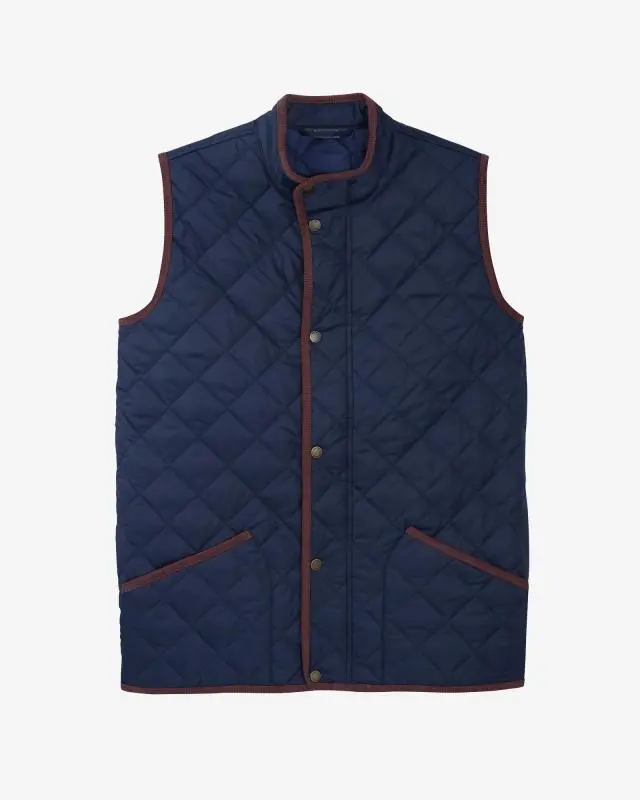 Cotton Traders Quilted Gilet in Blue, 100% Polyester