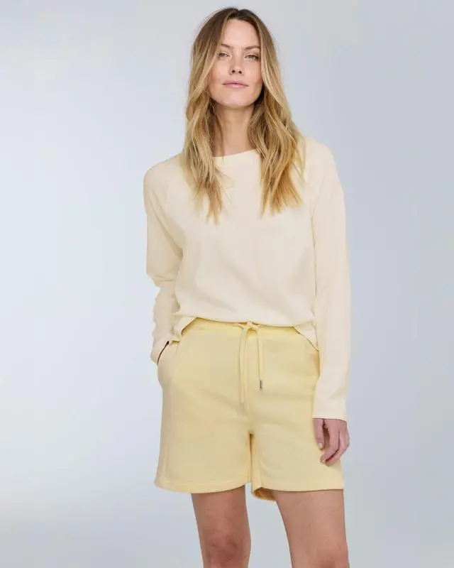 Cotton Traders Women's Pull On Shorts in Yellow, Cotton/Polyester