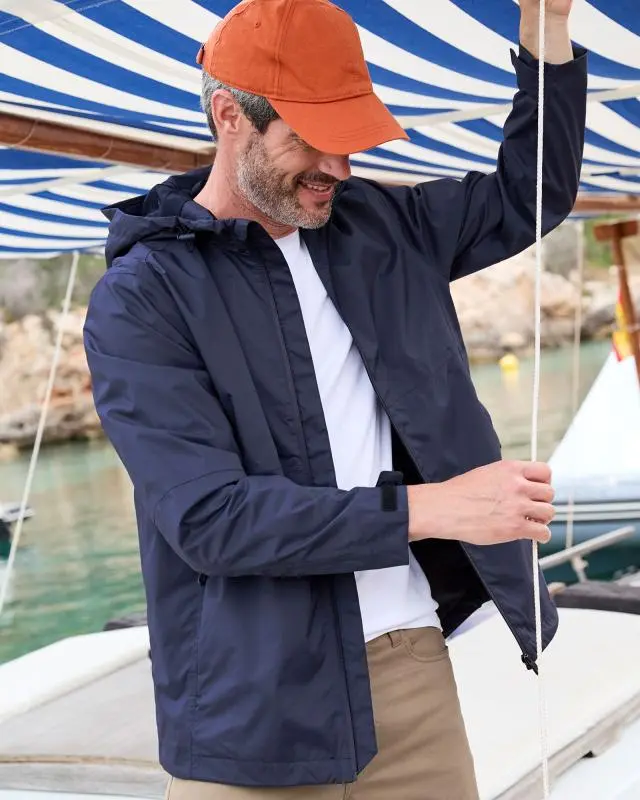 Cotton Traders Lightweight Waterproof Jacket in Navy, 100% Polyester