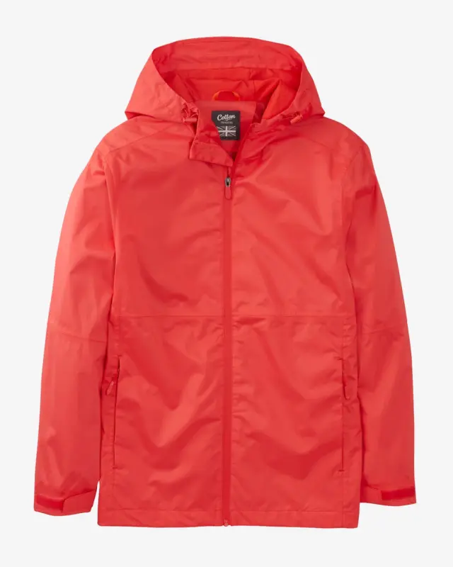 Cotton Traders Lightweight Waterproof Jacket in Red, 100% Polyester