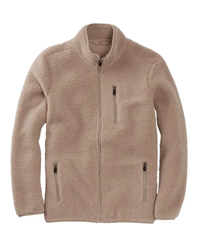 Cotton Traders Borg Fleece Jacket in Beige, 100% Polyester