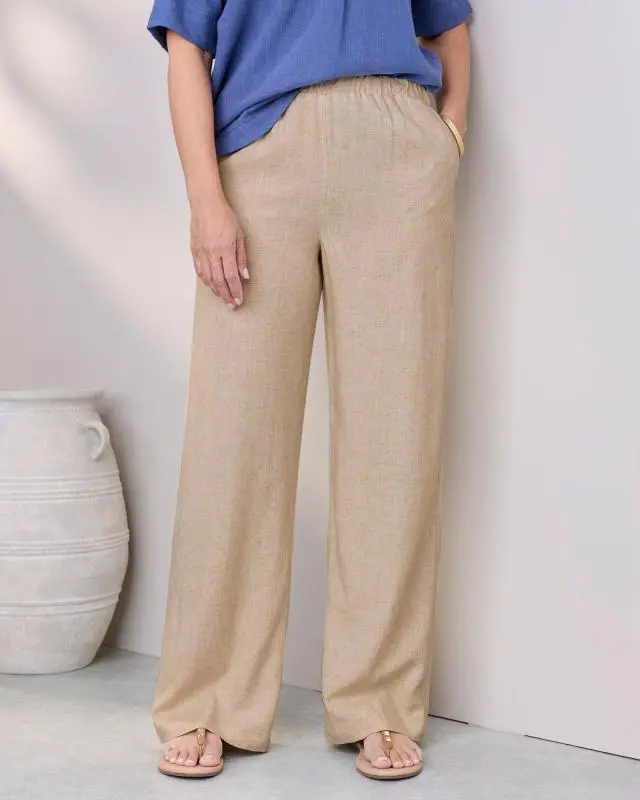 Cotton Traders Women's Viscose Linen Blend Trousers