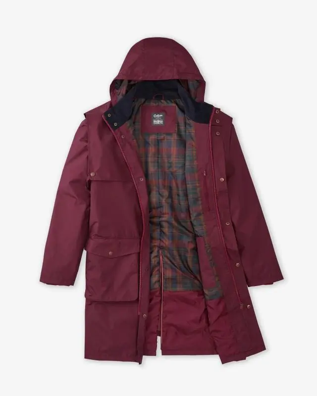 Cotton Traders 40" Windermere Coat in Brown, 100% Polyester