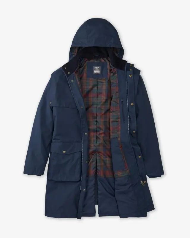 Cotton Traders 40" Windermere Coat in Navy, 100% Polyester