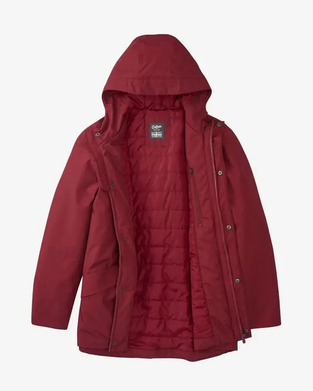 Cotton Traders Windmoor Waterproof Jacket in Red, 100% Polyester