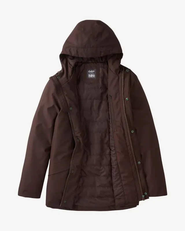 Cotton Traders Windmoor Waterproof Jacket in Brown, 100% Polyester