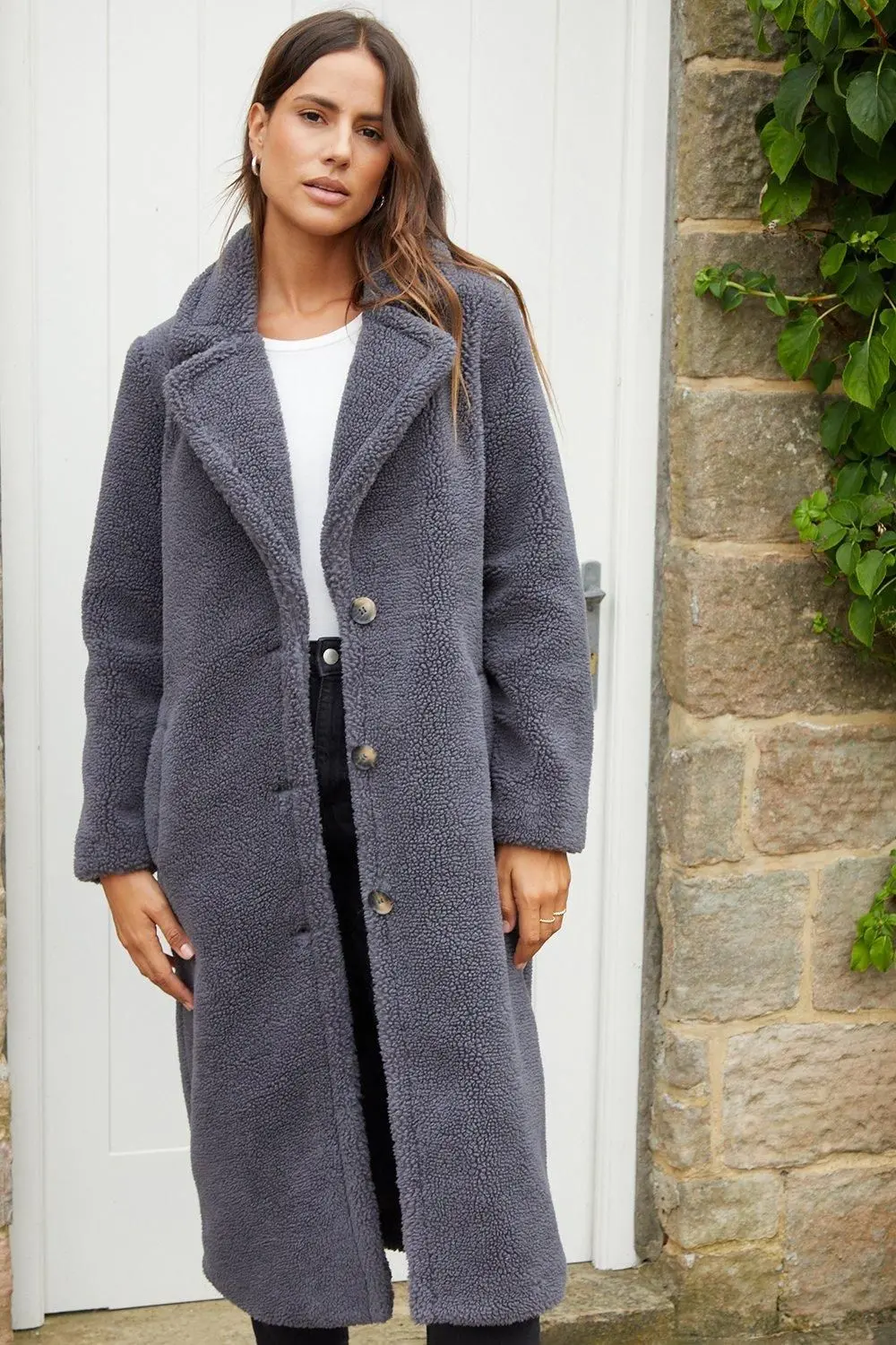 Pockets For Women Bearlee Longline Borg Coat