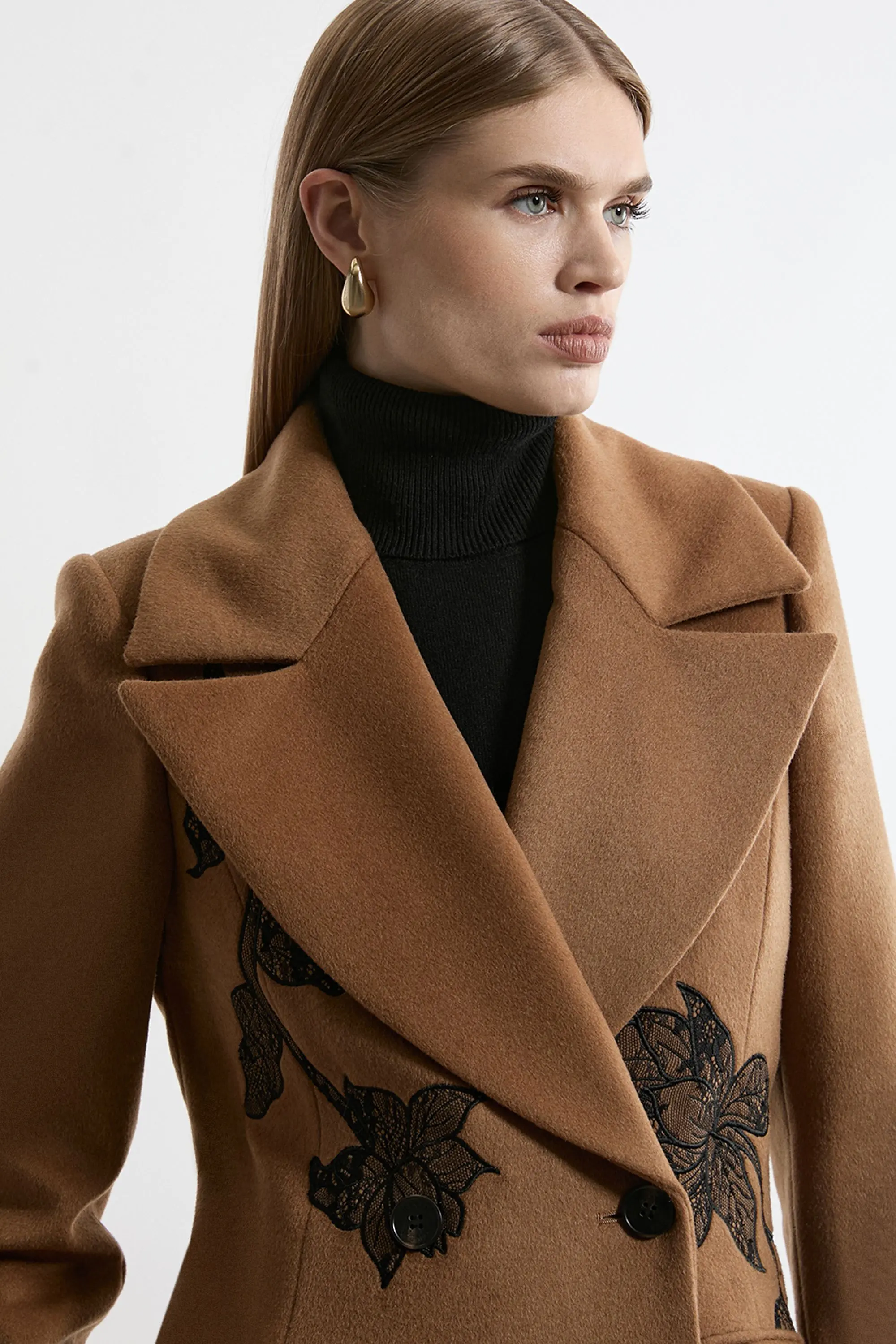 Women's skirted wool coat hotsell